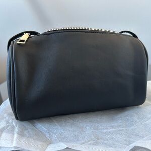 Black Faux Leather Mini Bag